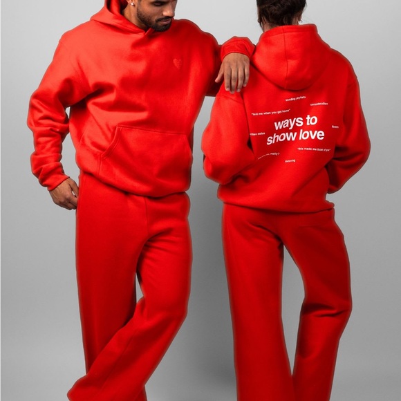 Comfrt Suit Bundle Set Love Collection Crimson Small Unisex NWT Limited Edition